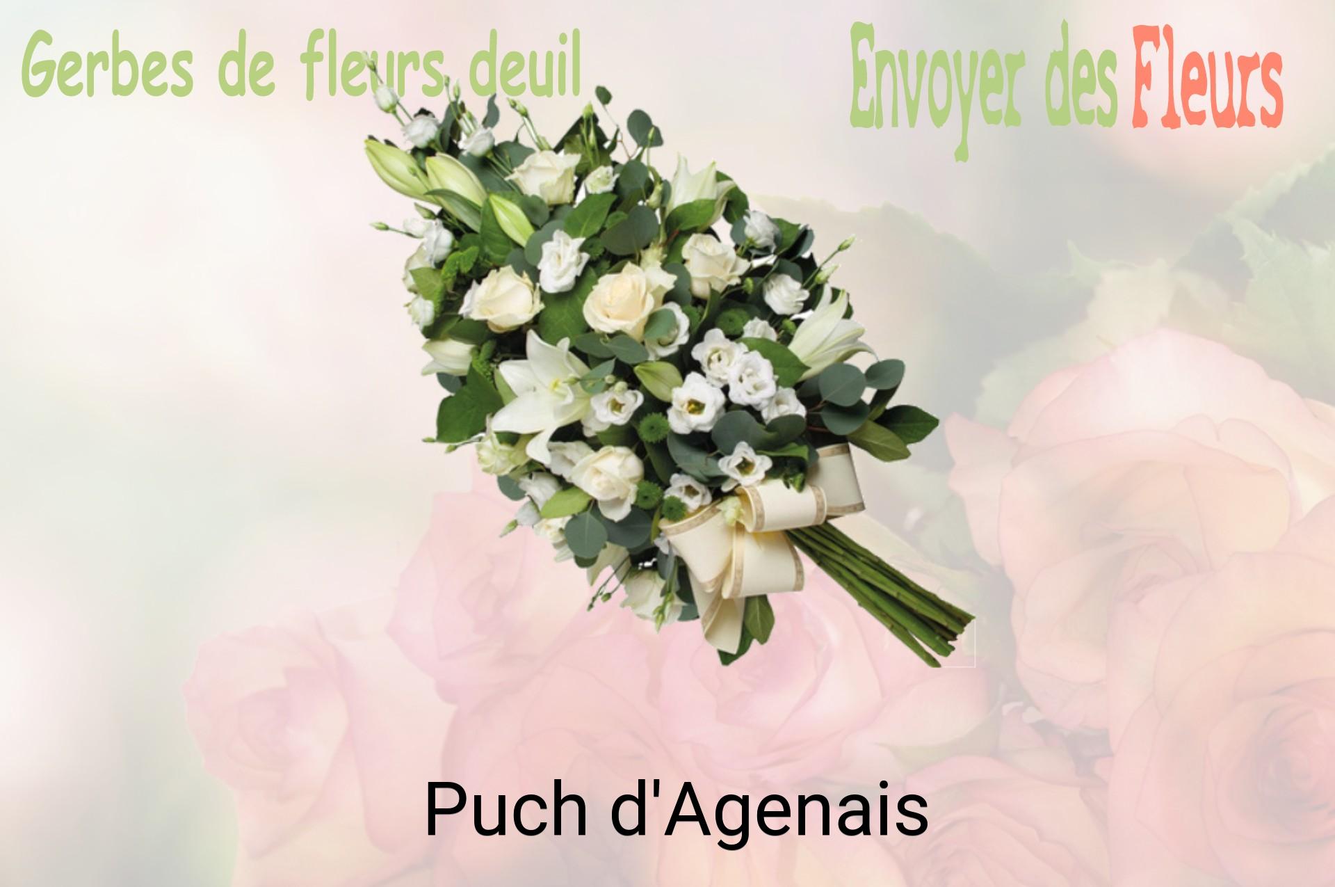 Gerbe de fleurs de deuil livrée à Puch-d'Agenais